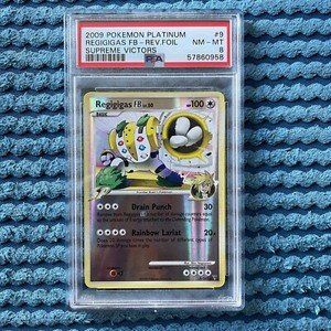 2009 Pokemon Platinum Regigigas FB Reverse Holo Foil Supreme Victors PSA 8 9/147