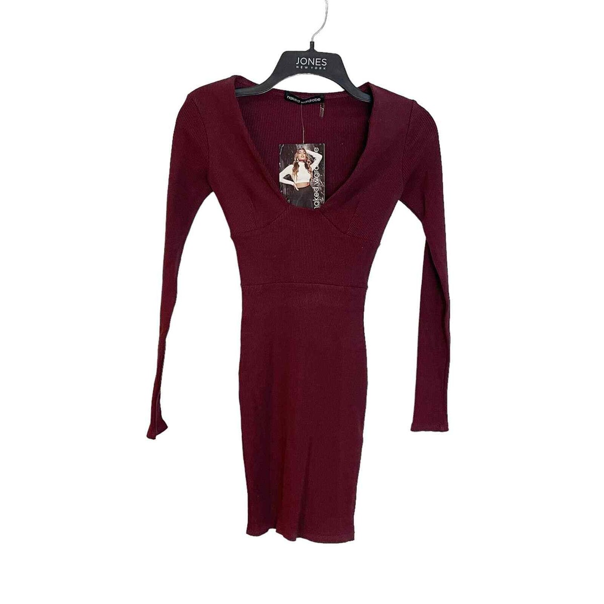 naked wardrobe burgundy dress Wrinkle Free Cotton Stretch Burgundy Dress Shirt (Item cc71) main image 1