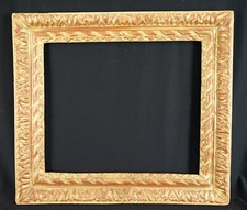 Cornice originale del tardo XVIII secolo in legno scolpito e dorato a foglia