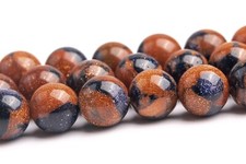 7-8MM Brown  Blue Goldstone Beads Round Loose Beads
