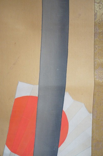 Japanese Kakejiku Hanging Scroll Detailed Handpainted Sword & Kogai 0325F17 - Picture 12 of 15