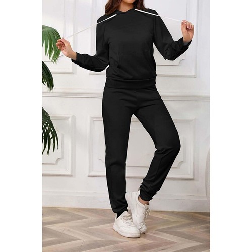Womens 2 Pce Outfits Jogging Suits Long Sleeve Hoodie Sweatpants Tracksuits Sets - Picture 7 of 48