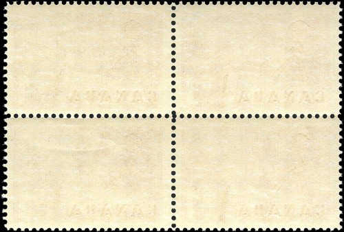 Canada Mint NH F+ $1.00 Scott #411i LF Block 1963 Crane and Map Exports Stamps - Picture 2 of 2