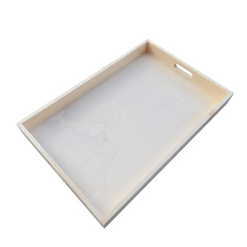 Wooden Serving Tray, SET 10 - 60 cm x 40 cm x 6 cm For Decoupage - Picture 2 of 5
