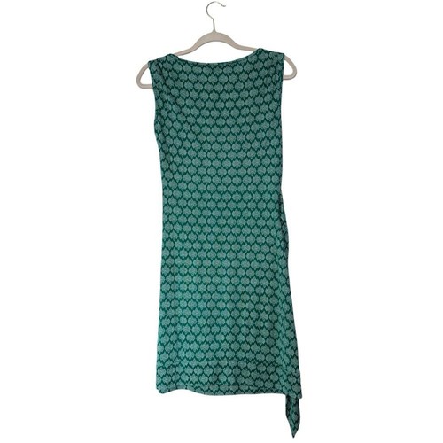 Diane von Furstenberg Della Silk Jersey Knit Stretch Dress Green Sleeveless Sz6 - Picture 7 of 9