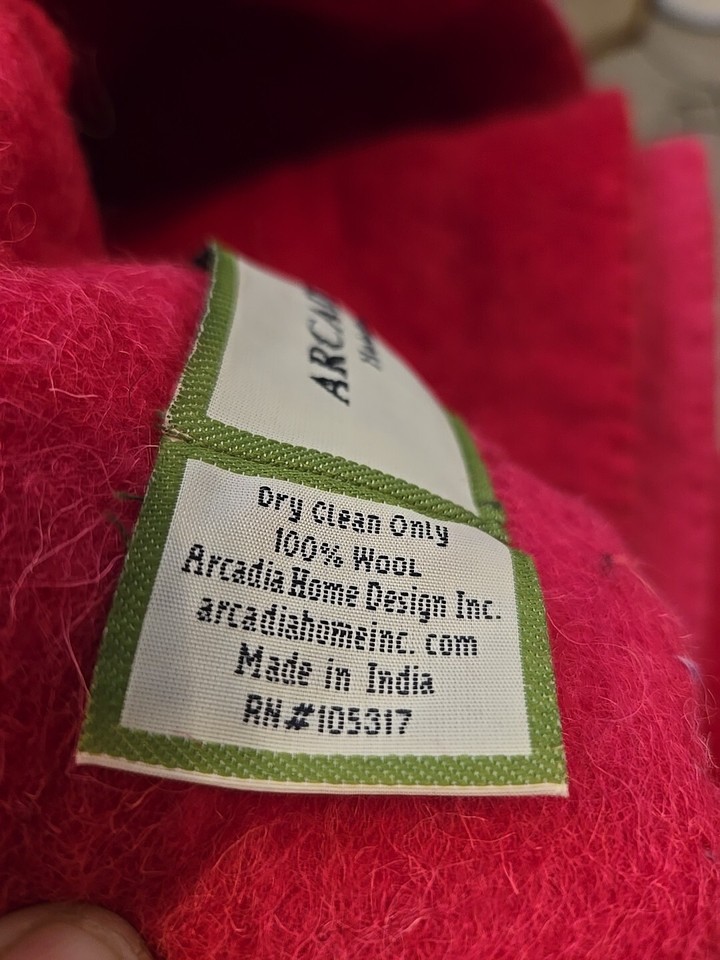 Arcadia Home Whimsical Fuschia 60” Wool Felt Christmas Tree Skirt eBay