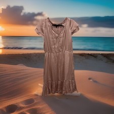 Banana Republic Dusty Rose Blush Lightweight Dress Sz 14 EUC