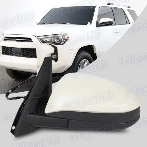 For 2014-2021 TOYOTA 4RUNNER Heated Mirror Manual Fold White 5-Pin Left Driver