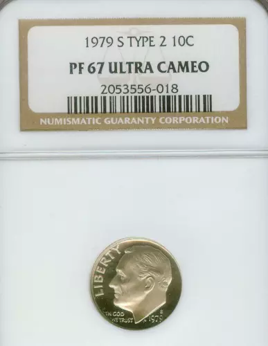 1979-S Proof TYPE 2 Roosevelt Dime  NGC PF67UC T2 Free Ship #56-018