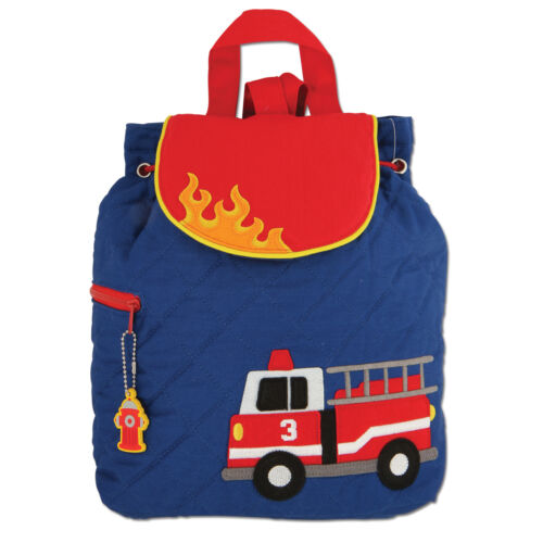 Stephen Joseph Quilted Firetruck Backpack for Boys Toddler Preschool Book Bags  - Afbeelding 1 van 7