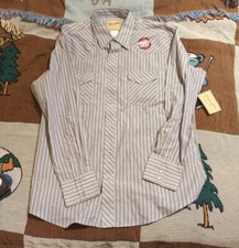 New With Tags Wrangler Western Button Shirt Men s XL Pearl Snap Rodeo Rockabilly