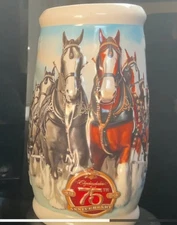 Budweiser Holiday Stein 75th Anniversary 