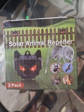 Outdoor Solar Ultrasonic Power Pest Animal Repeller Repellent Garden Cat Dog Fox