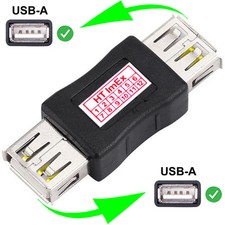 USB 2.0 A Buchse auf Buchse Konverter Adapter Stecker Kupplungskabel Joiner H0N3