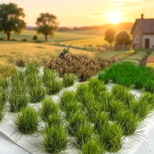 23 Büschel handgefertigtes Gras Grasbüschel Wiese   alle Spur geeignet