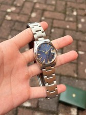 Rolex Oyster Date – 34mm Men’s Watch – Blue Gilt Halo Patina Dial - 6694