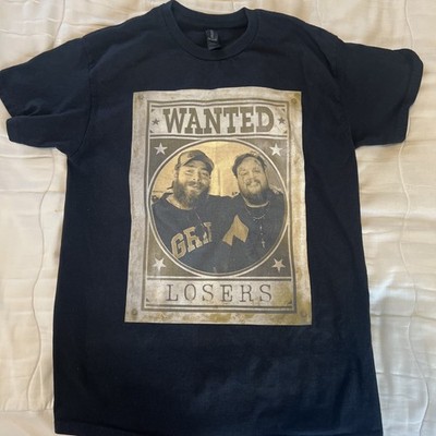 Post Malone Jelly Roll The Big Ass Stadium Tour Shirt Wanted Losers Size Medium