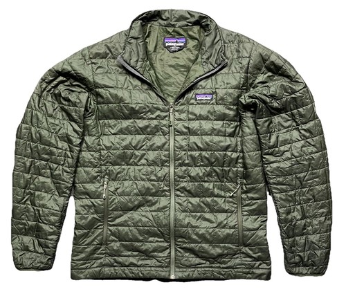 Patagonia Jacket Mens L Nano Puff PrimaLoft Quilted Packable Lightweight Hiking