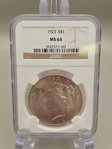 1923 Peace Silver Dollar $1 - NGC MS64
