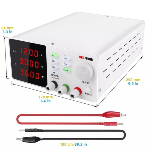 Nice-power Adjustable DC Power Supply Programmable 0-30V 10 A - Picture 3 of 6