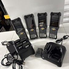 Lot of 4 Zebra MC9300 Mobile Computers  Charging Cradle 10 Batteries MC930B 