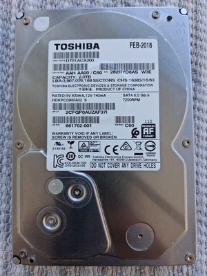 2TB Toshiba 3.5'' SATA-III 7200RPM HDD