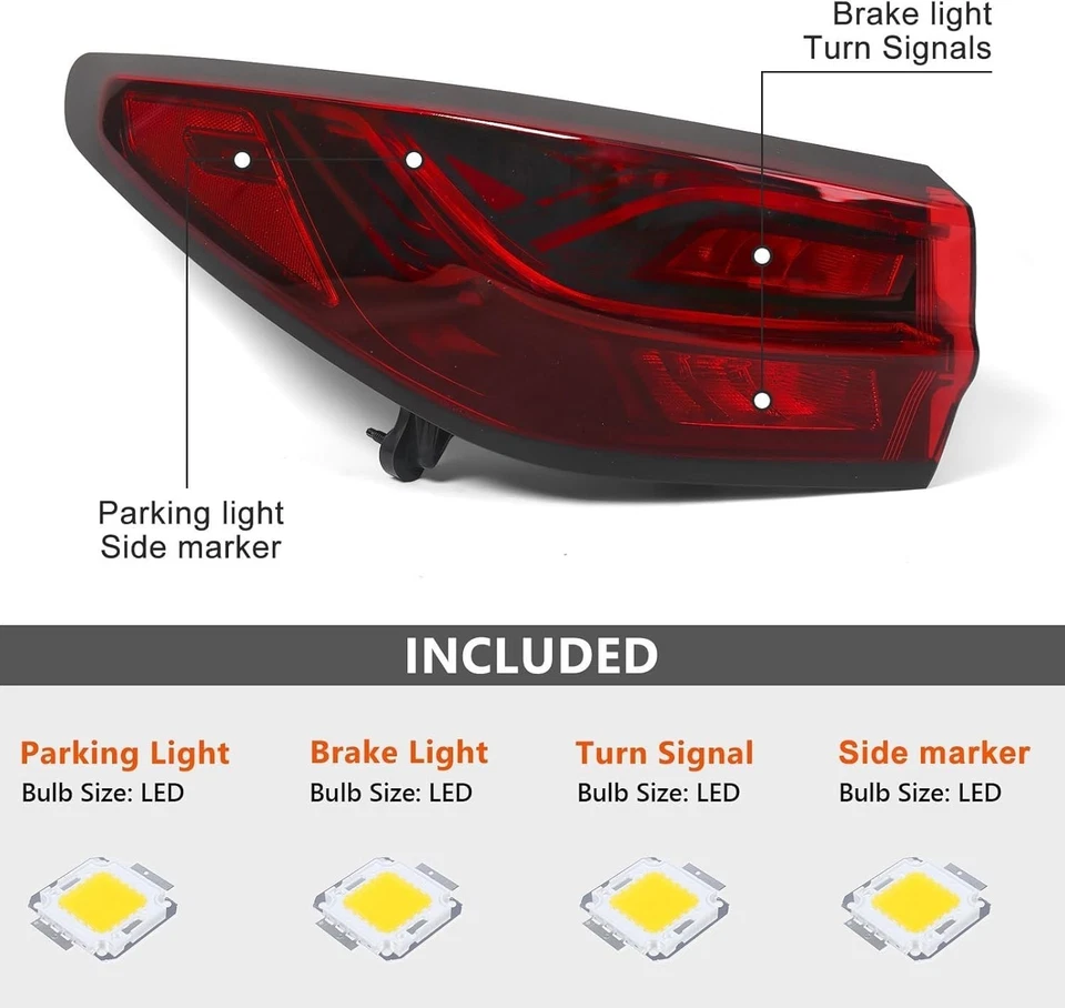 Luz trasera LED exterior lado del conductor Chevrolet Blazer 2023-2025 Foto 4 de 4