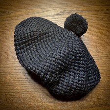 Gucci Barett, Mütze schwarz, Strick, Black knitted hat, Women's, Frauen, neu