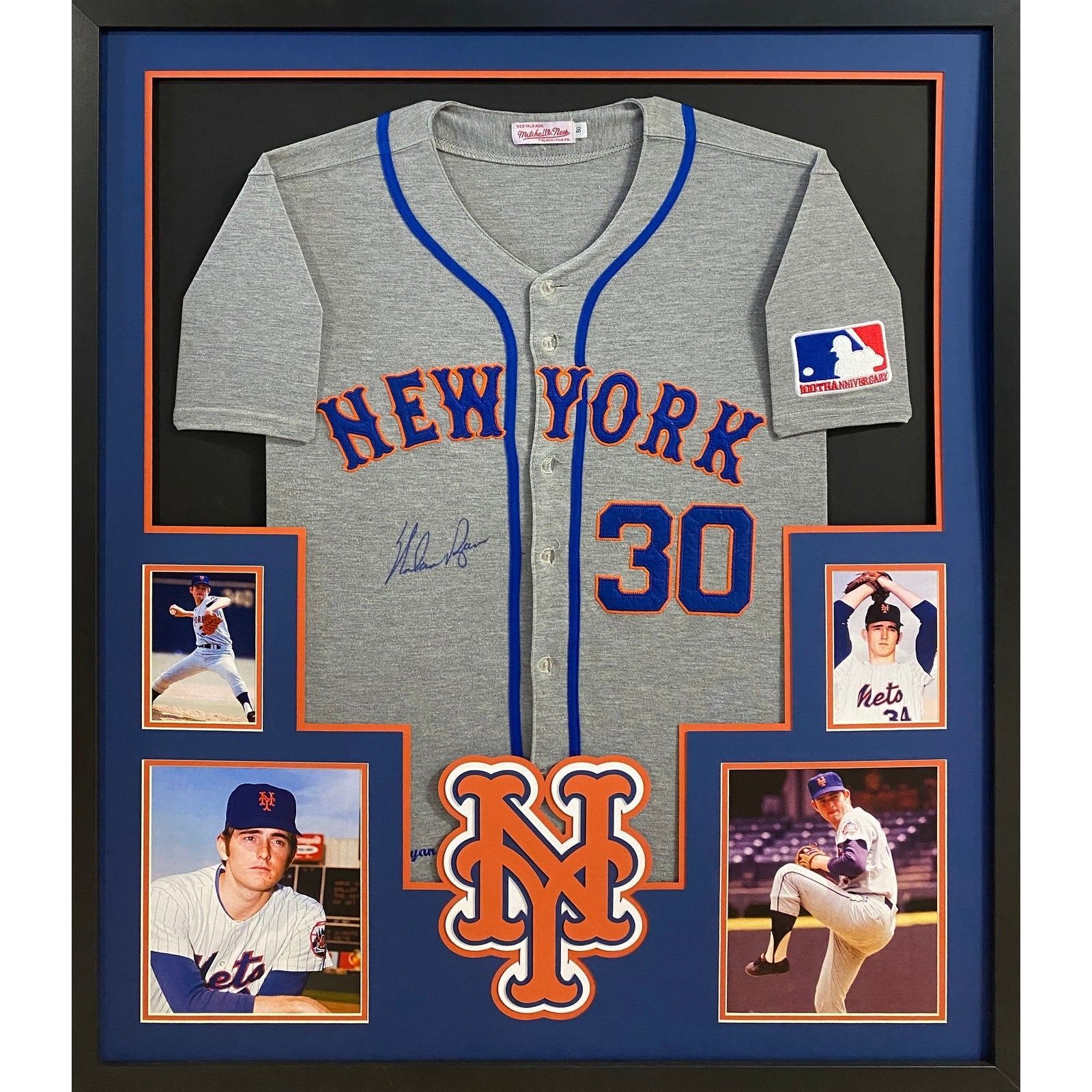 Nolan Ryan Signed Framed Jersey PSA/DNA New York Mets Autographed Grey