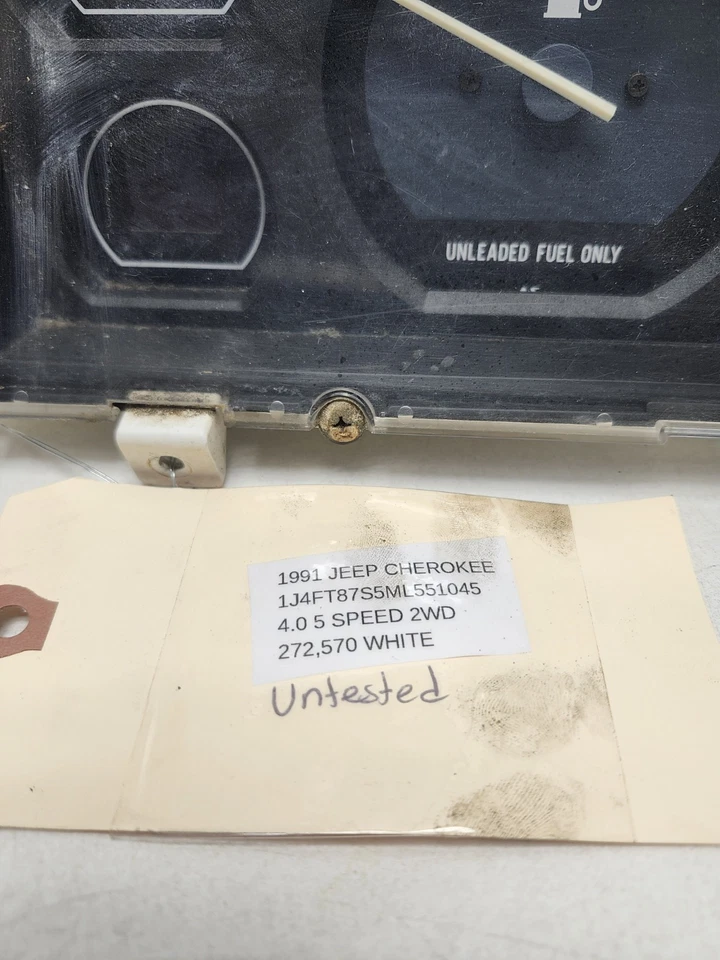 Jeep Cherokee 1991-1996 velocímetro instrumento calibre 6 sin probar OEM  Foto 3 de 4