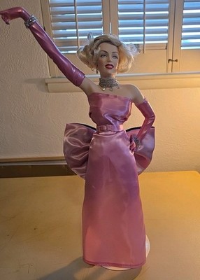 18  Franklin Mint Marilyn Monroe Gentlemen Prefer Blondes Porcelain Doll #B