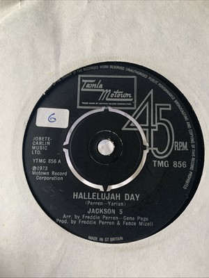 Jackson 5''Hallelujah Day''TMG 856 Tamla Motown 1973 UK 7''Single 