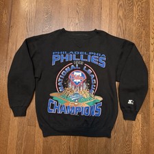 VTG 1993 Philadelphia Phillies League Champions Starter Sweatshirt - MED - RARE!