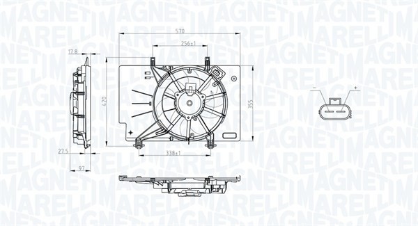 Magneti Marelli KüHlerlüFter 12V FüR Ford Fiesta VI Ecosport B-Max-image
