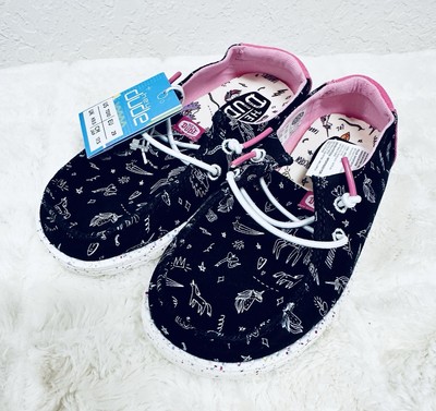 Hey Dude Wendy Toddler Unicorn Patterned Slip-On Shoes, Size K10