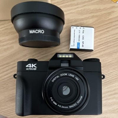 XDV PRO Compact 4K Ultra HD Digital Camera 16x Zoom Black 4K Recording