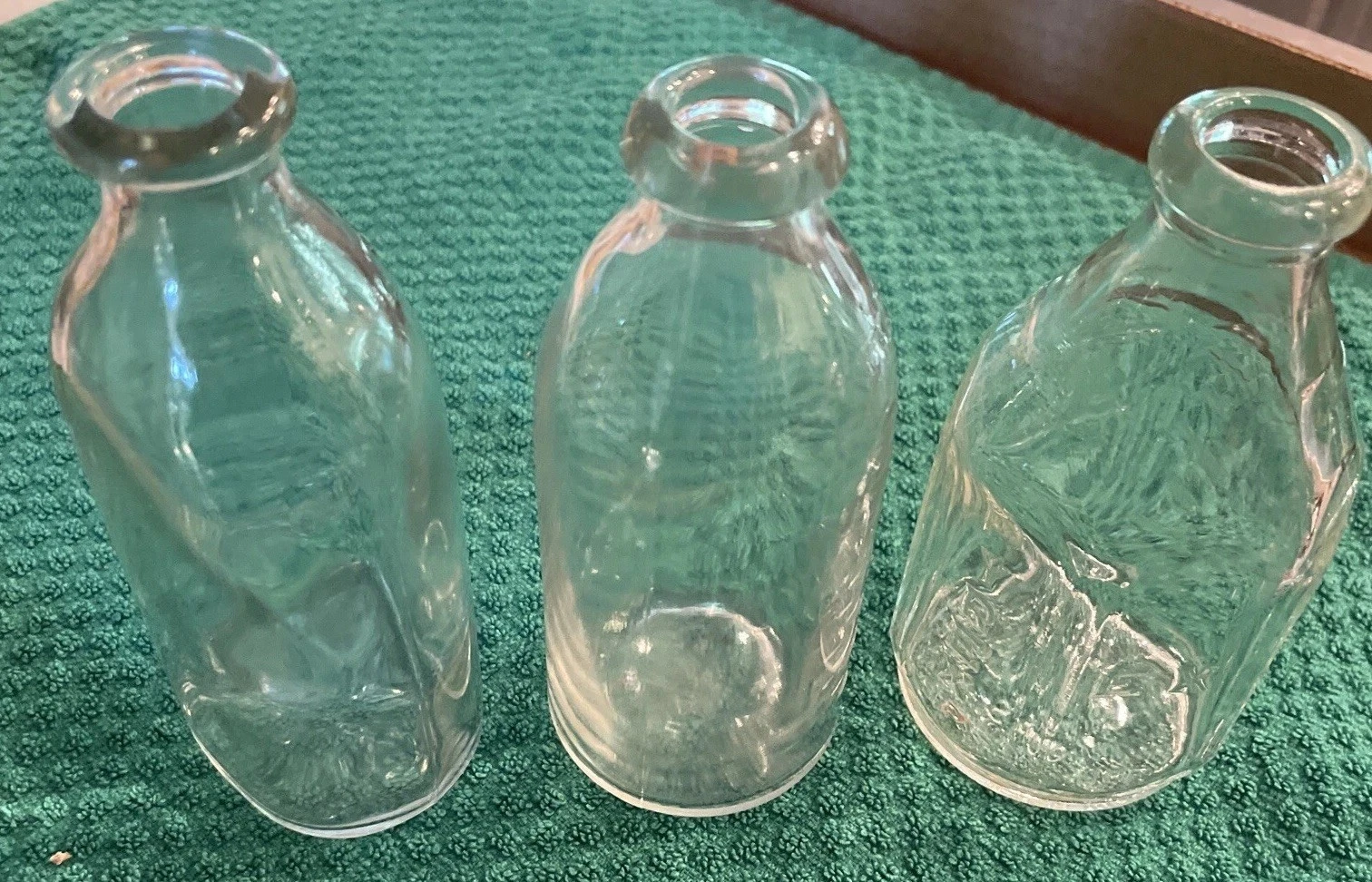 [SET OF 3] Vintage Glass Baby Bottles 4 Oz Each