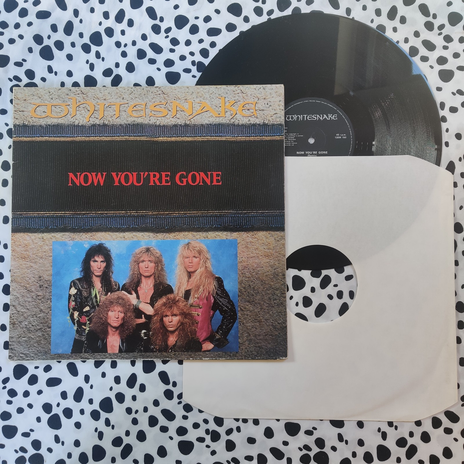 1990 Whitesnake Now You're Gone 12"" Single Vinyl Record Gatefold Booklet