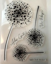 Clear stamp, Floral background, Dandelions  scrapbook, card making, crafts,