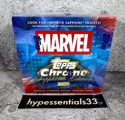 2025 Topps Marvel Comics Chrome Sapphire - Hobby Box - Sealed In Hand