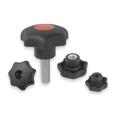 KIPP K0155.204 Hand Knob,Blind Hole,M4 3DFR6