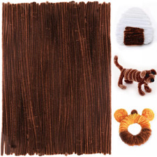 Brown Pipe Cleaners for Crafts, 200Pcs, Chenille Stems for DIY Projecets, Arts 