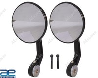 Leiste Ende Spiegel Set Schwarz FüR Royal Enfield Guerilla 450 & Neu Himalaya