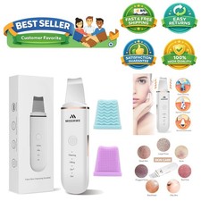 Rechargeable Skin Scrubber & Blackhead Remover - 4 Modes, Stainless Steel