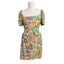 ASTR The Label Tropical Sundress Womens Small Floral Cutout Mini Summer Festival