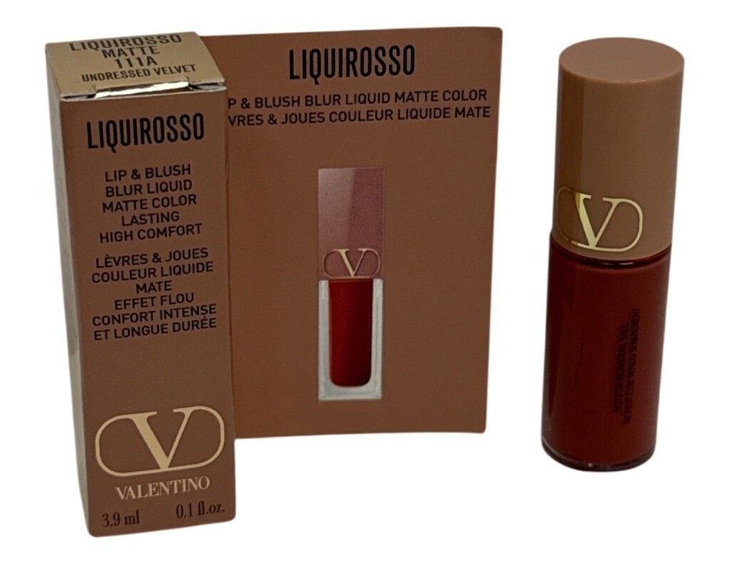 Valentino Liquirosso Lip Brush Blur Liquid Matte Color 111A Undressed Velvet thumbnail 3