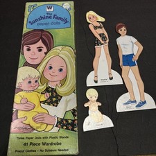 1974 The Sunshine Family Mattel Paper Doll In Original Box