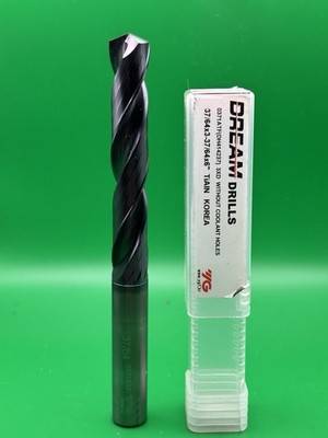 YG-1 0.578'' 0731ATF 37/64'' Solid Carbide Drill Dream Drills 3xD 14.68mm 140°