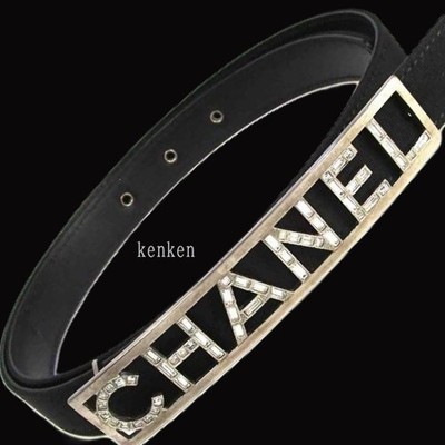 CHANEL BELT AUTH Gold Medal Plate COCO CC LOGO kenkenjp Leather