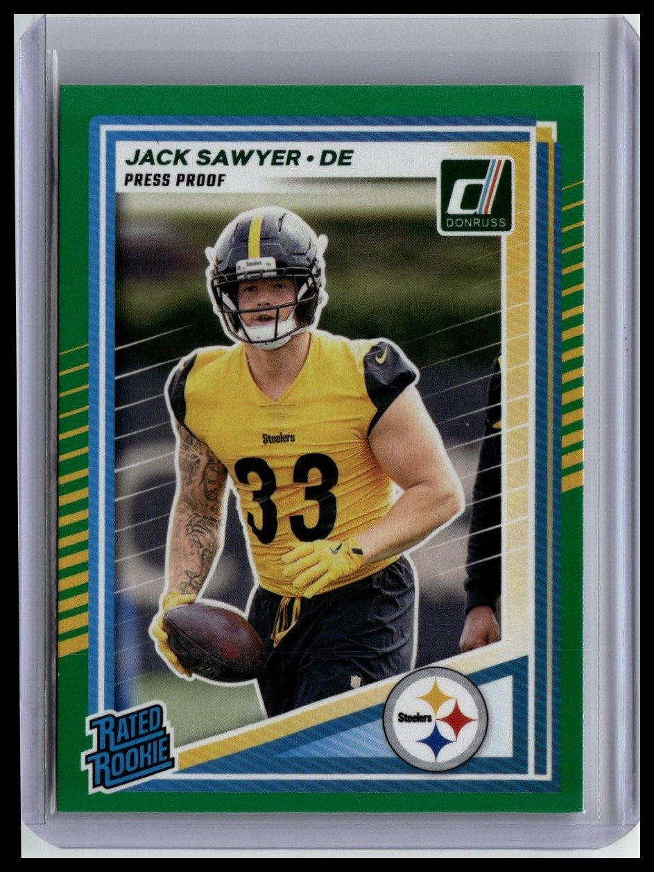 2025 Donruss #390 Jack Sawyer Green Press Proof